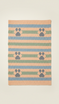 Woven Cotton Dog Rug Soft Apricot & Blue Mist
