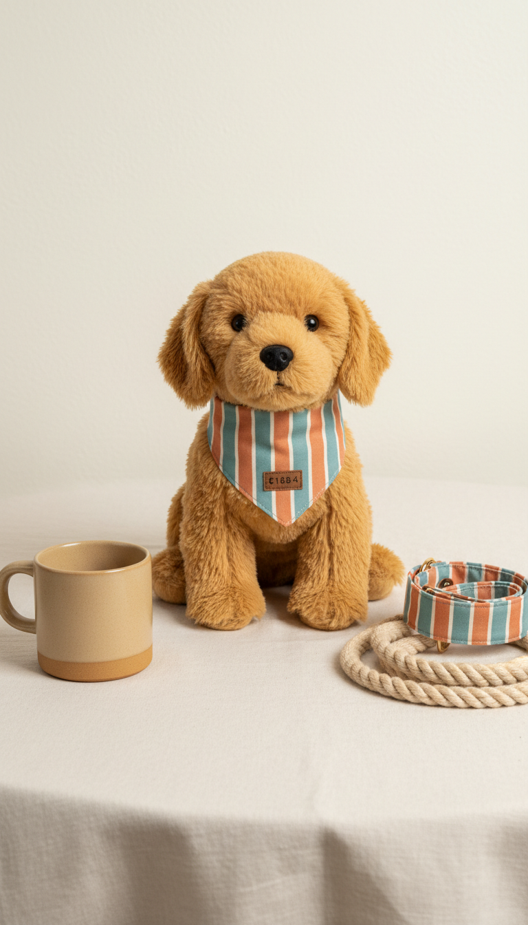 Plush Toy with Bandana Accessory