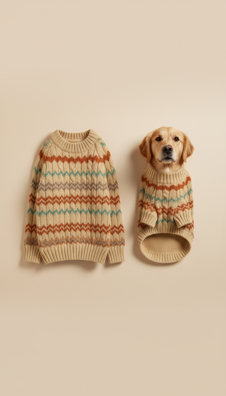 Matching Knit Sweaters Set